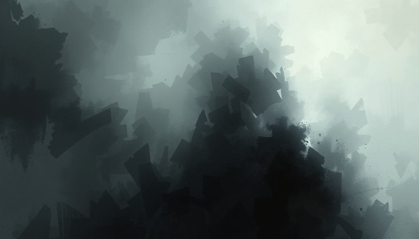 Fan-driven abstract illustration evoking the emotional arc of Ghost Walking by Lamb of God