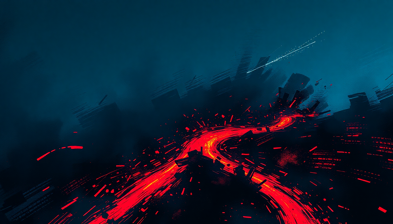 Fan-driven abstract illustration evoking the emotional arc of Gimme Gimme Gimme by Black Flag