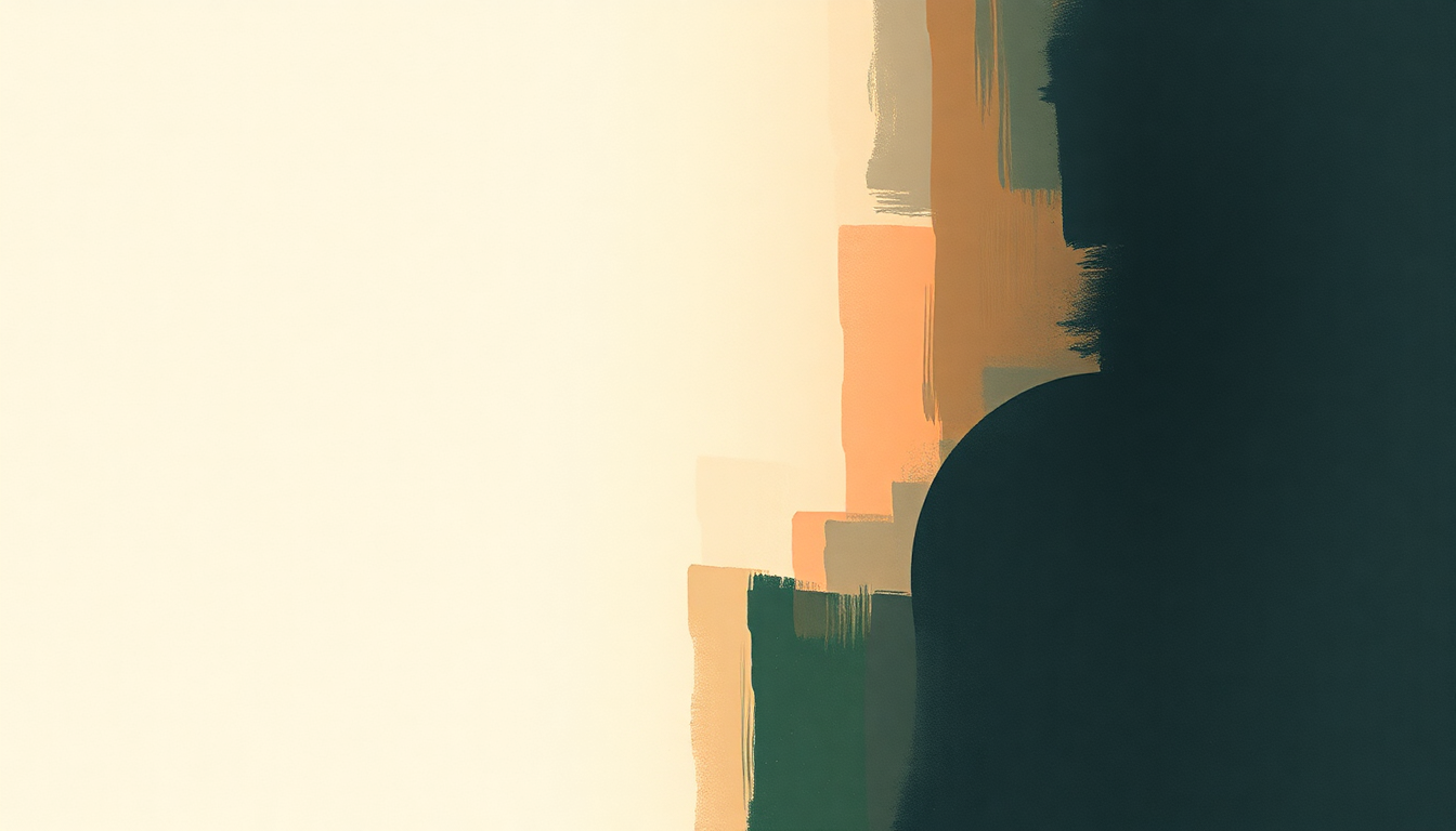 Fan-driven abstract illustration evoking the emotional arc of Give Go Get by Maximo Park