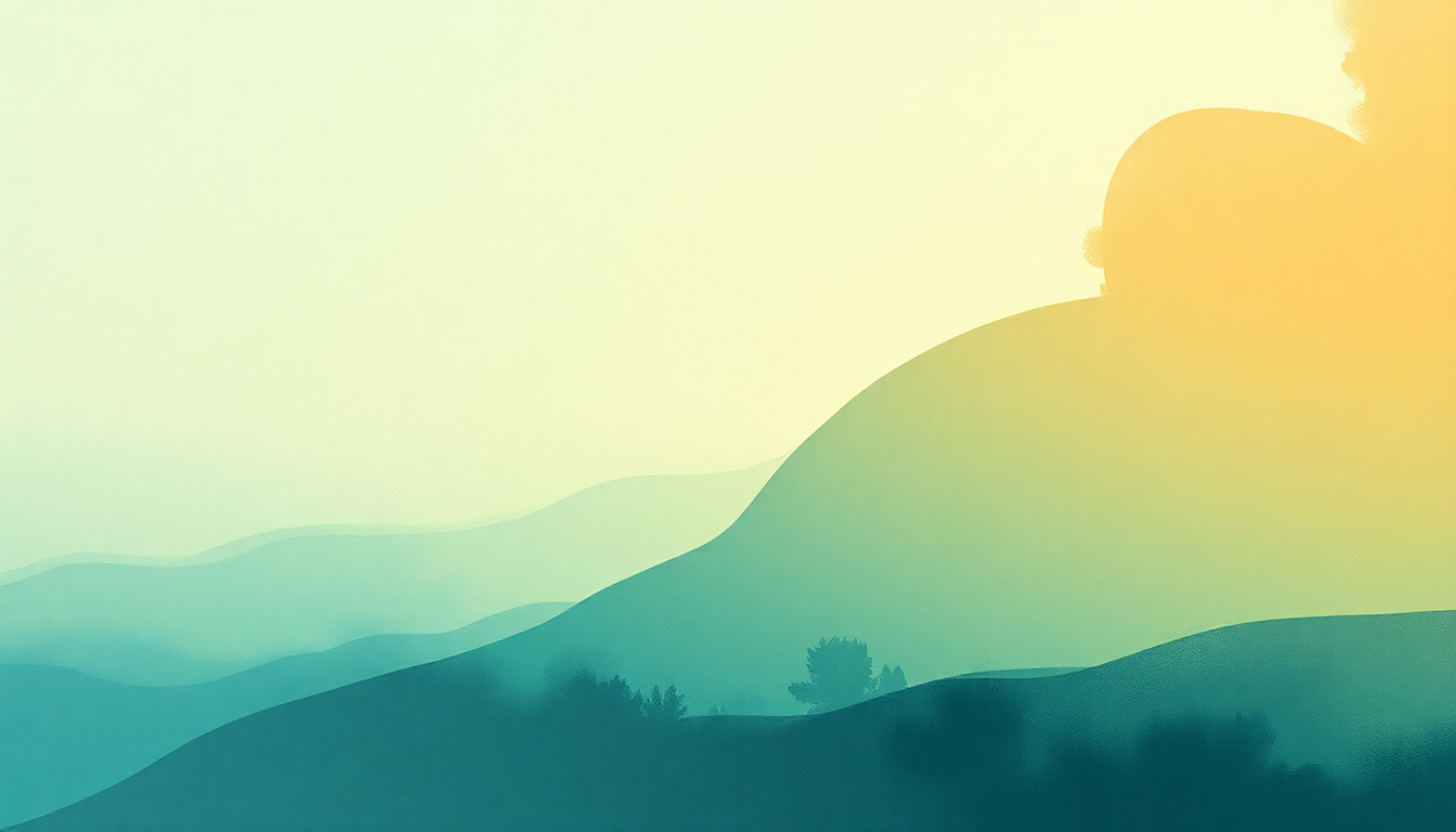 Fan-driven abstract illustration evoking the emotional arc of Glue of the World by Four Tet