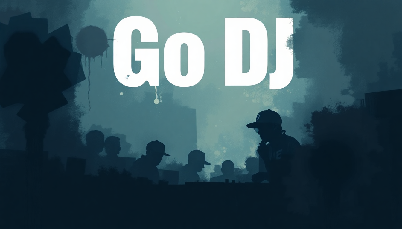Fan-driven abstract illustration evoking the emotional arc of Go DJ by Lil Wayne