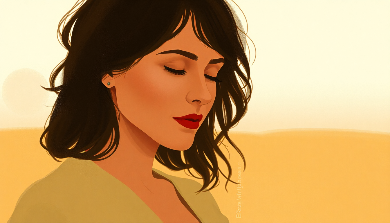Fan-driven abstract illustration evoking the emotional arc of Gold by Emmylou Harris