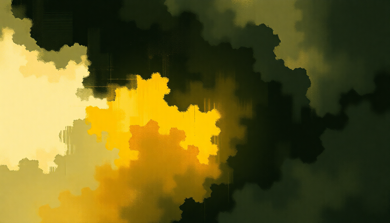 Fan-driven abstract illustration evoking the emotional arc of Gold on the Ceiling by The Black Keys