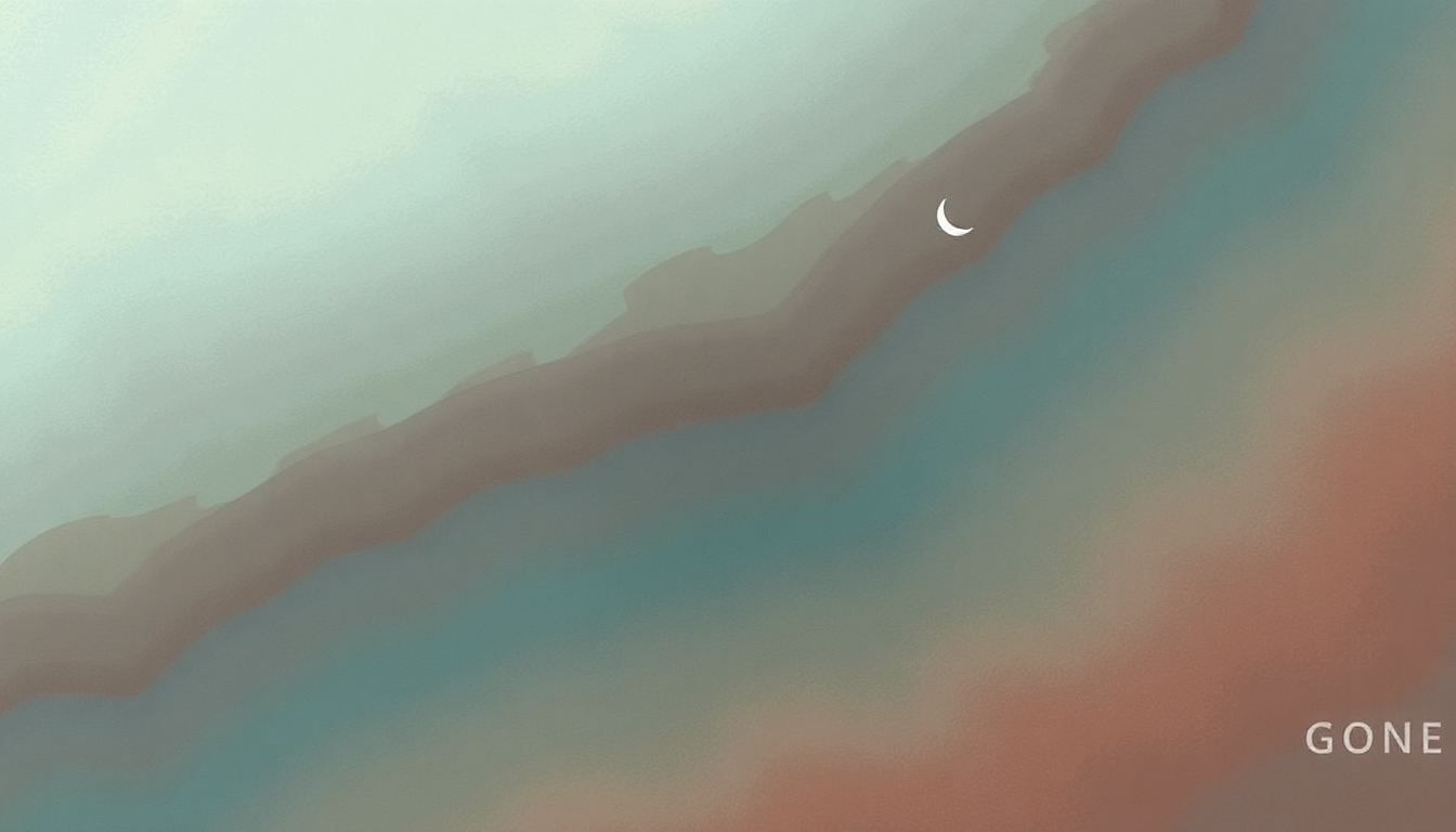 Fan-driven abstract illustration evoking the emotional arc of Gone by Pearl Jam