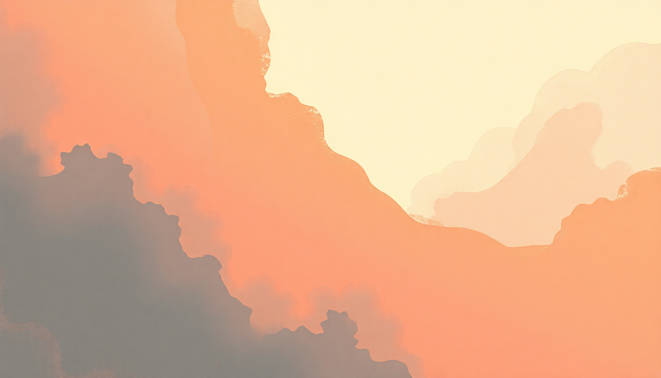 Fan-driven abstract illustration evoking the emotional arc of Good Life by Joe Pass