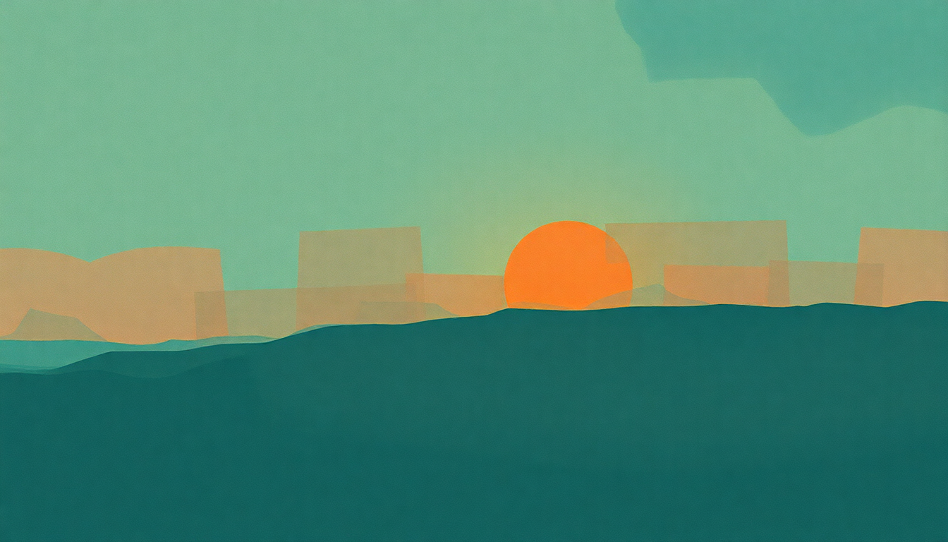 Fan-driven abstract illustration evoking the emotional arc of Goodnight Elisabeth by Counting Crows