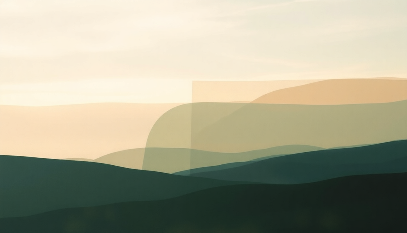 Fan-driven abstract illustration evoking the emotional arc of Grapevine by Weyes Blood