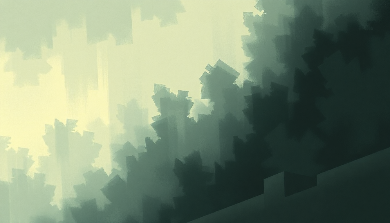 Fan-driven abstract illustration evoking the emotional arc of Greed by Fugazi