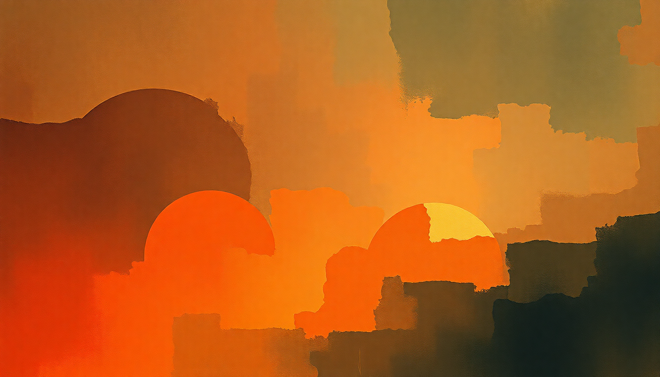 Fan-driven abstract illustration evoking the emotional arc of Habanera by Maria Callas