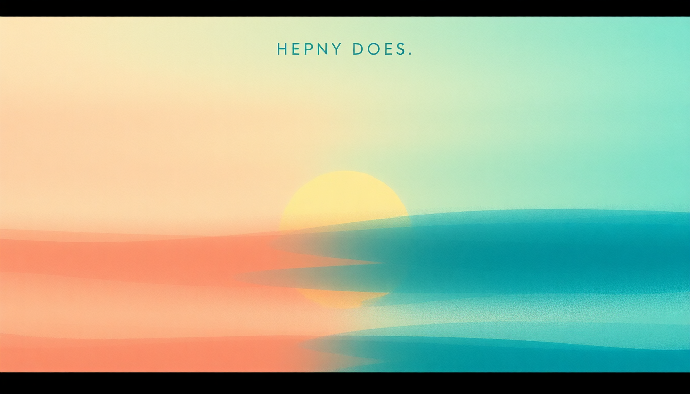 Fan-driven abstract illustration evoking the emotional arc of Happy Does by Kenny Chesney