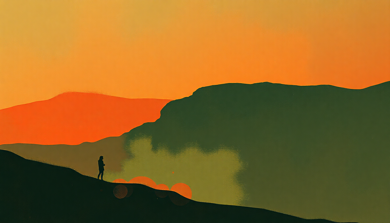 Fan-driven abstract illustration evoking the emotional arc of Hard Place by H.E.R.