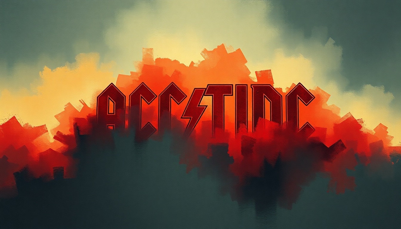 Fan-driven abstract illustration evoking the emotional arc of Hard Times by AC/DC