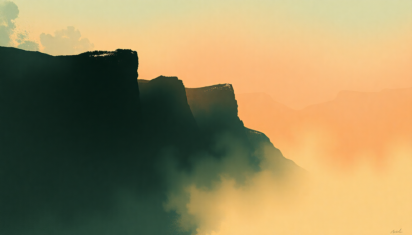 Fan-driven abstract illustration evoking the emotional arc of He War by Cat Power