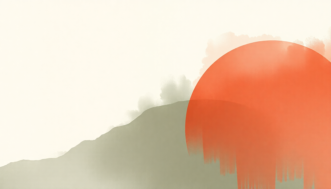 Fan-driven abstract illustration evoking the emotional arc of Hearts Broke Loose by Andy Shauf