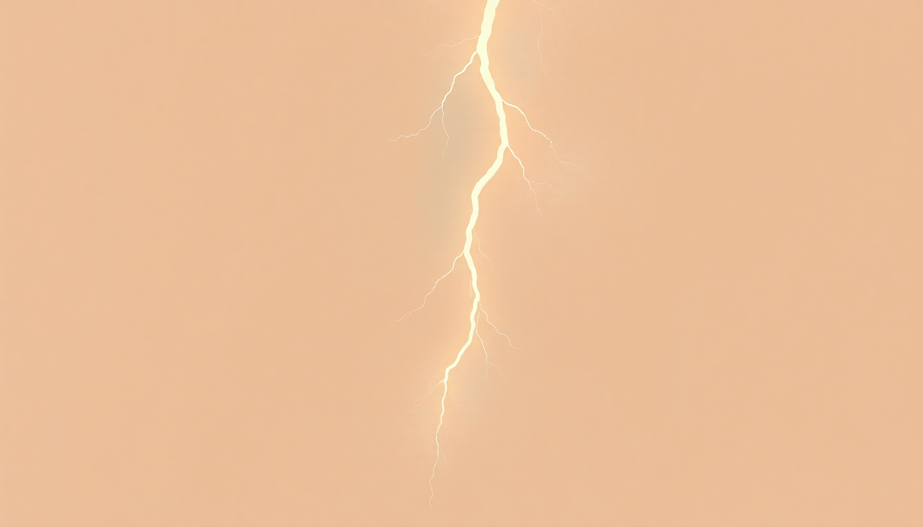 Fan-driven abstract illustration evoking the emotional arc of Heat Lightning by Mitski