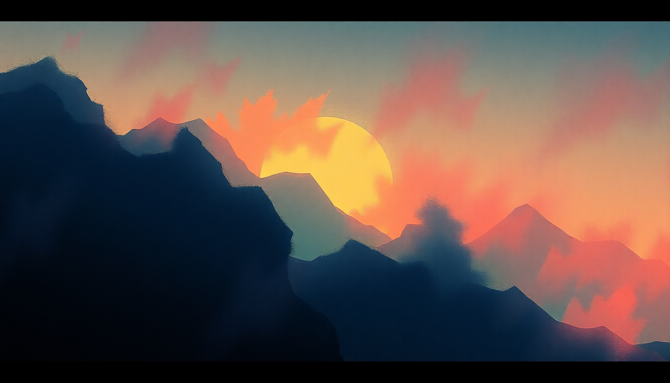 Fan-driven abstract illustration evoking the emotional arc of Heaven Is a Secret by Spandau Ballet