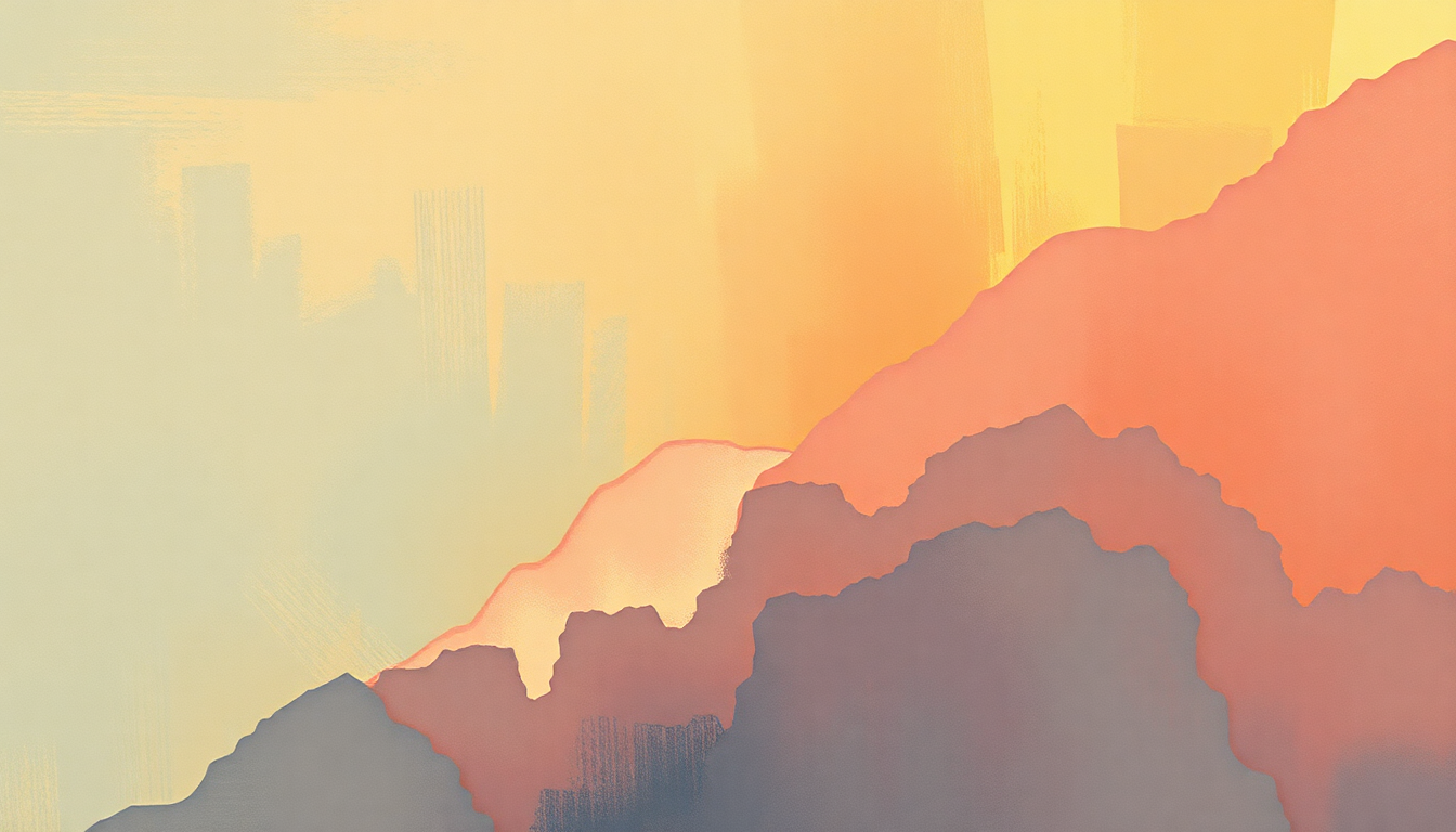 Fan-driven abstract illustration evoking the emotional arc of Heaven Reprise by The Rapture