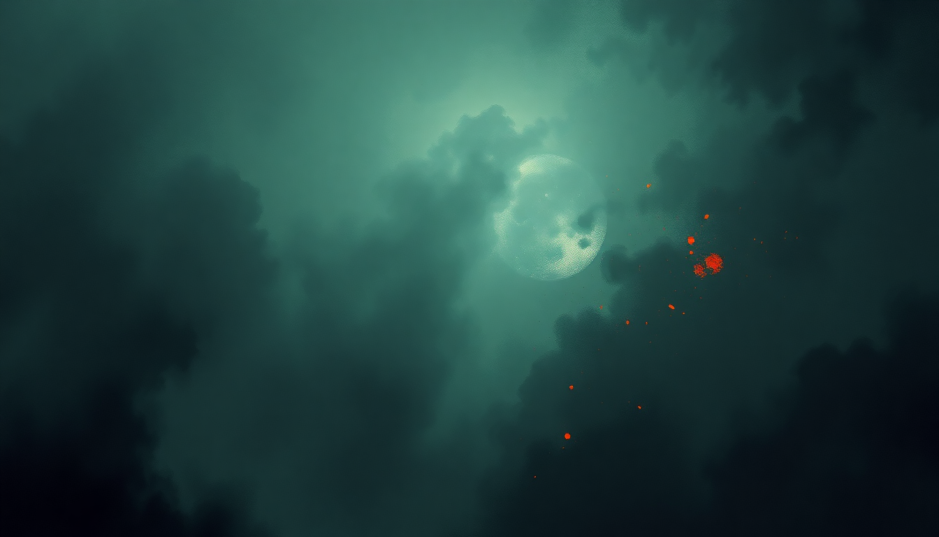 Fan-driven abstract illustration evoking the emotional arc of Heaven Upside Down by Marilyn Manson