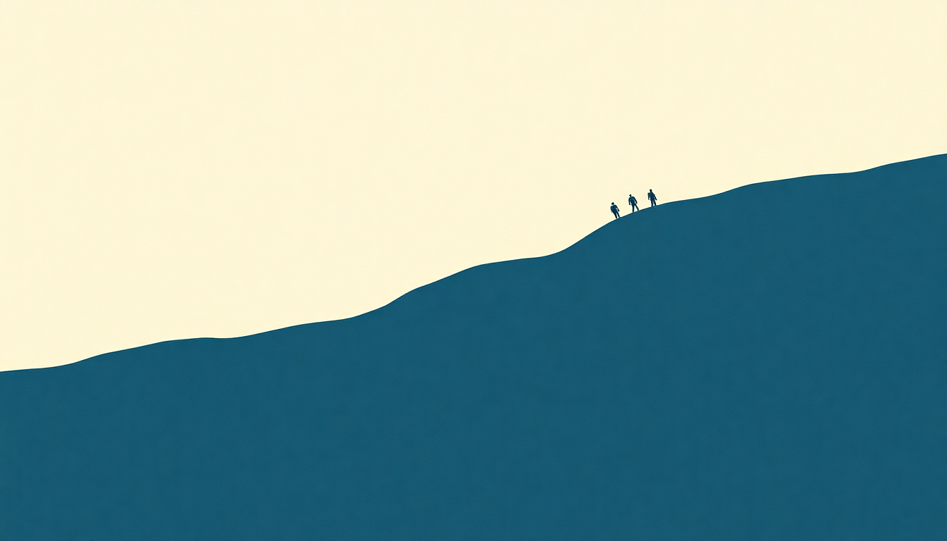 Fan-driven abstract illustration evoking the emotional arc of Heft by Japanese Breakfast