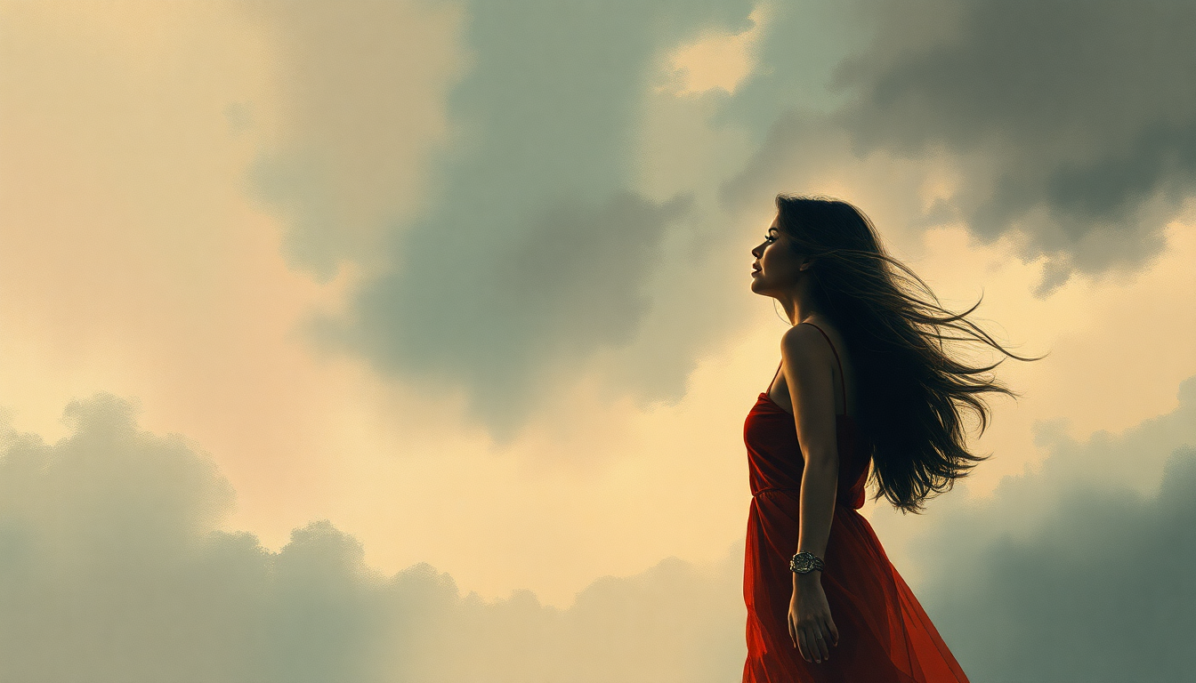 Fan-driven abstract illustration evoking the emotional arc of Hero by Mariah Carey