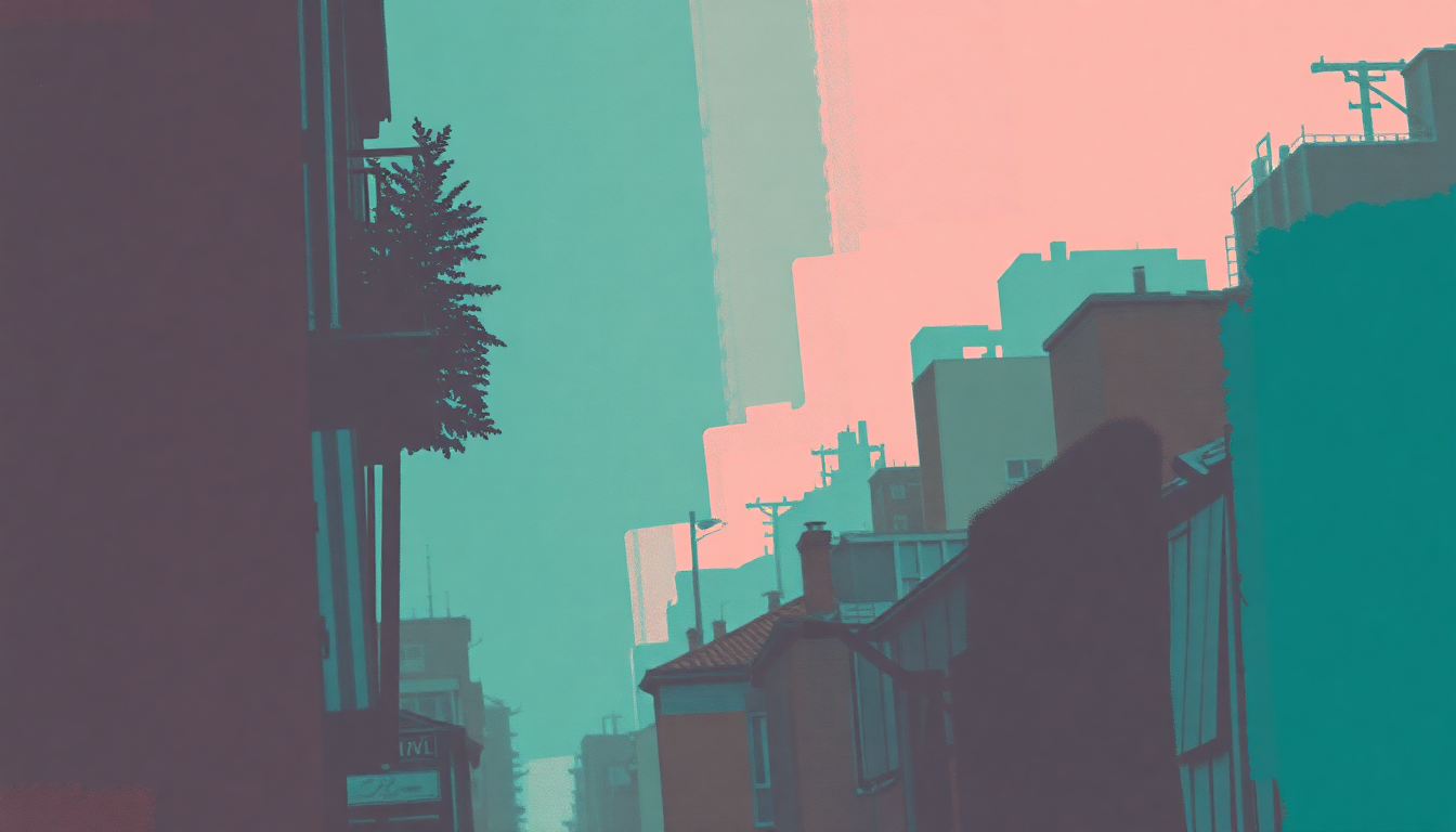 Fan-driven abstract illustration evoking the emotional arc of Hey Scenesters by The Cribs