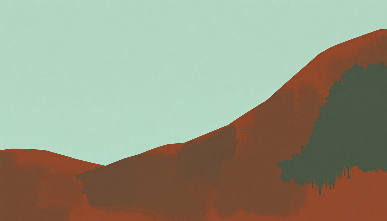 Fan-driven abstract illustration evoking the emotional arc of High and Dry by Wednesday