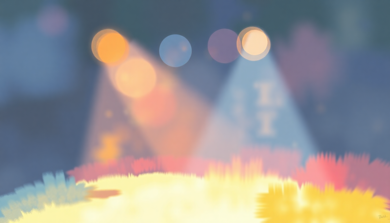 Fan-driven abstract illustration evoking the emotional arc of Hokey Pokey by Traditional