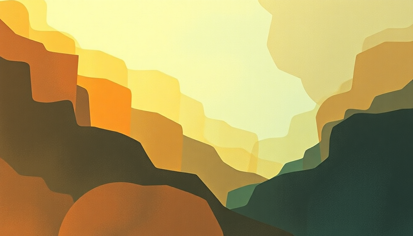 Fan-driven abstract illustration evoking the emotional arc of Hold On by Yes