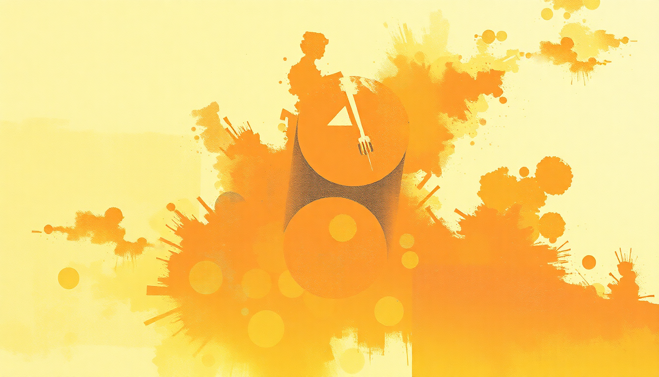 Fan-driven abstract illustration evoking the emotional arc of Holidays in the Sun by Sex Pistols