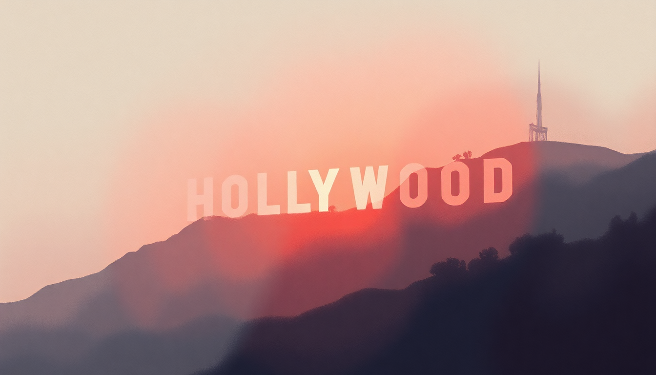 Fan-driven abstract illustration evoking the emotional arc of Hollywood by Michael Buble