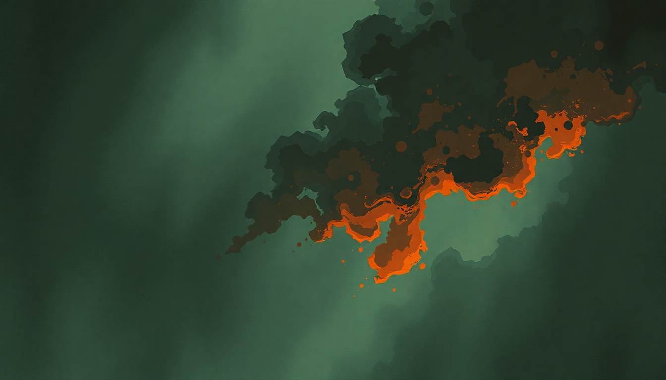 Fan-driven abstract illustration evoking the emotional arc of Holtzclaw by At The Drive In