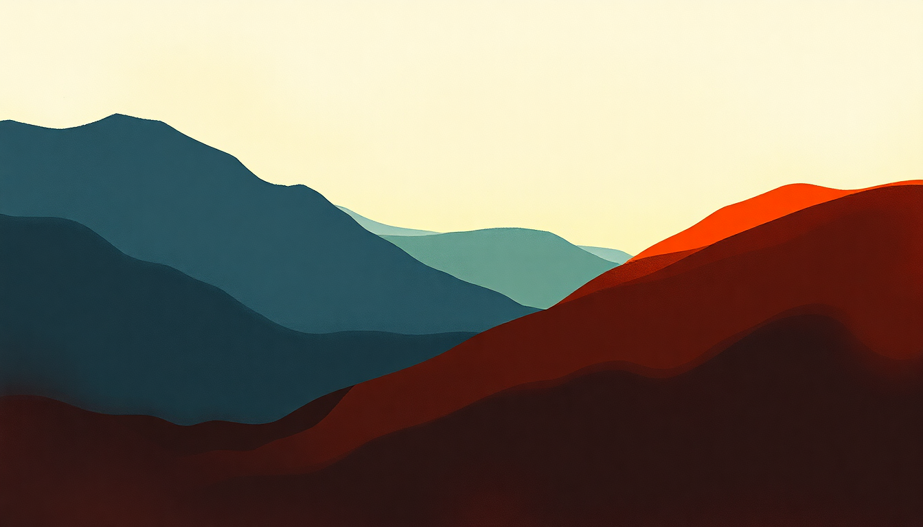 Fan-driven abstract illustration evoking the emotional arc of Home by Caribou