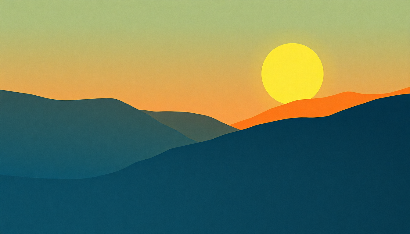 Fan-driven abstract illustration evoking the emotional arc of How High the Moon by Joe Pass