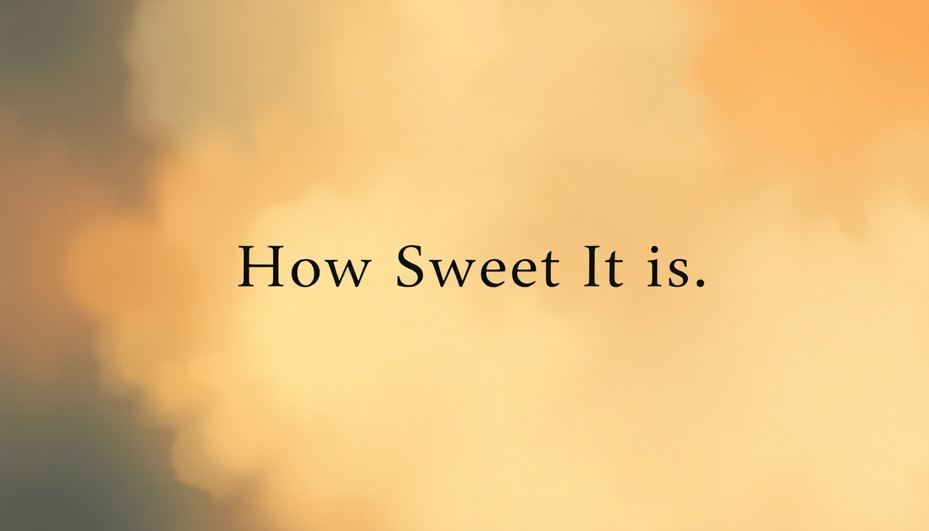 Fan-driven abstract illustration evoking the emotional arc of How Sweet It Is by Michael Buble