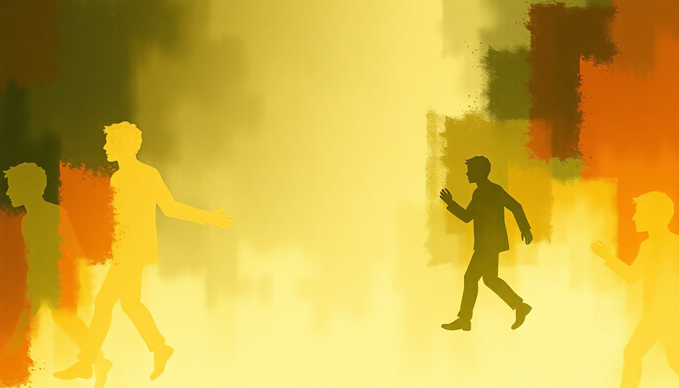 Fan-driven abstract illustration evoking the emotional arc of Hungarian Dance No. 1 by Johannes Brahms