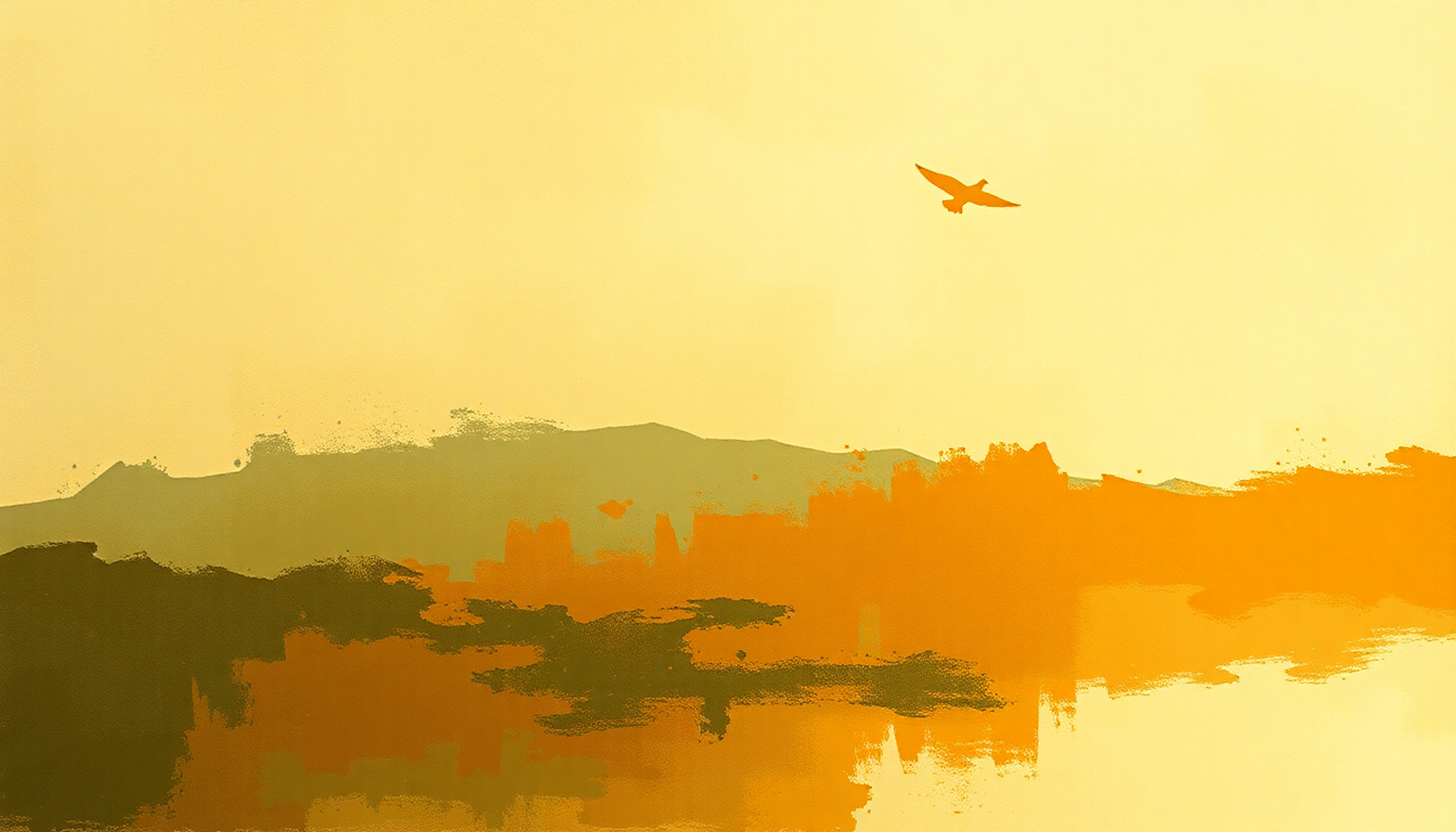 Fan-driven abstract illustration evoking the emotional arc of I Ain't Marching Anymore by Phil Ochs