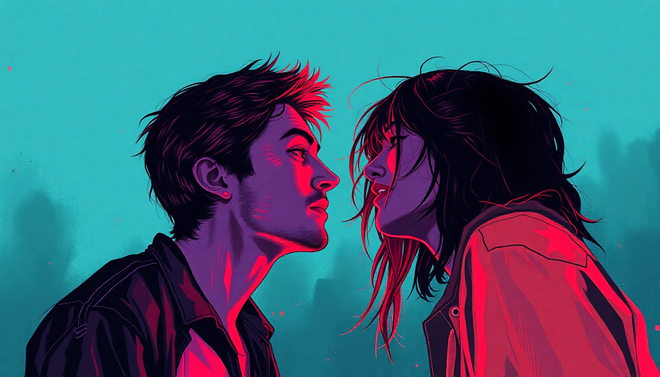 Fan-driven abstract illustration evoking the emotional arc of I and I by Circle Jerks