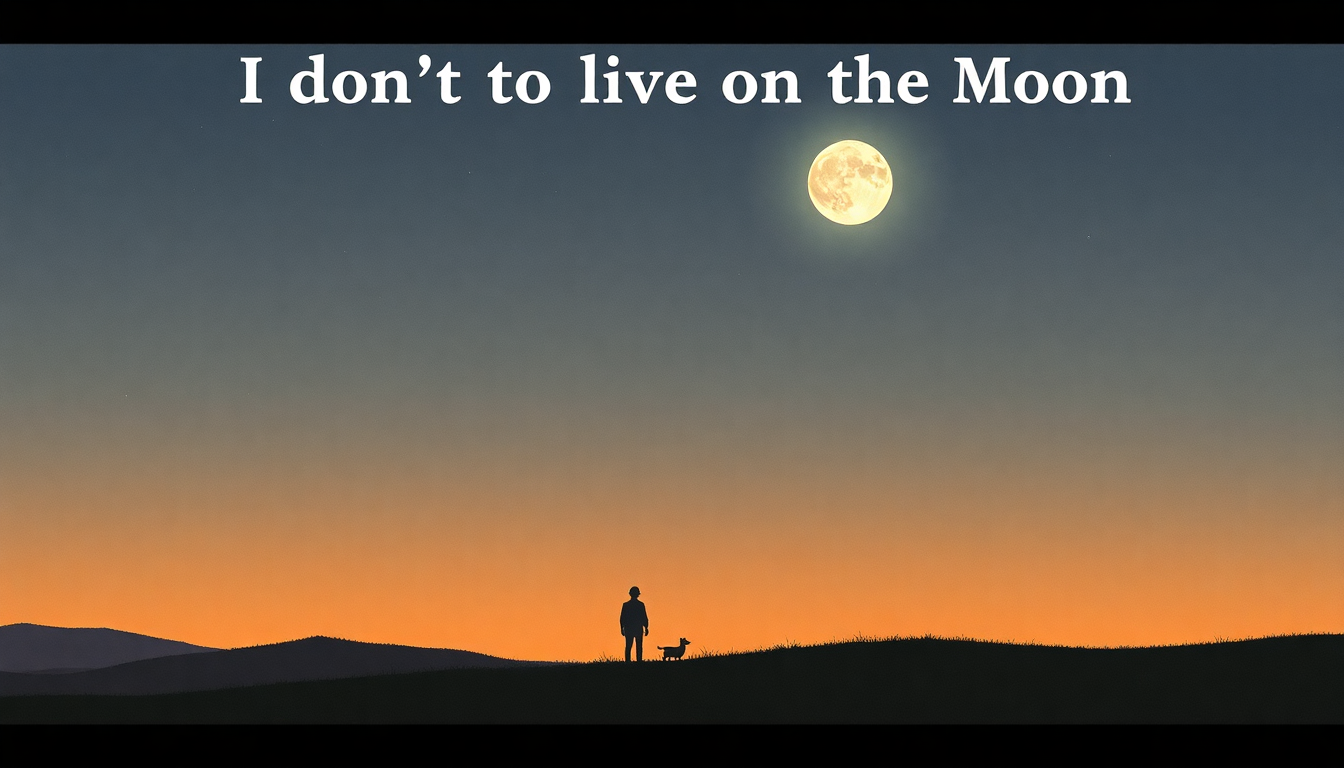 Fan-driven abstract illustration evoking the emotional arc of I Don't Want to Live on the Moon by Sesame Street