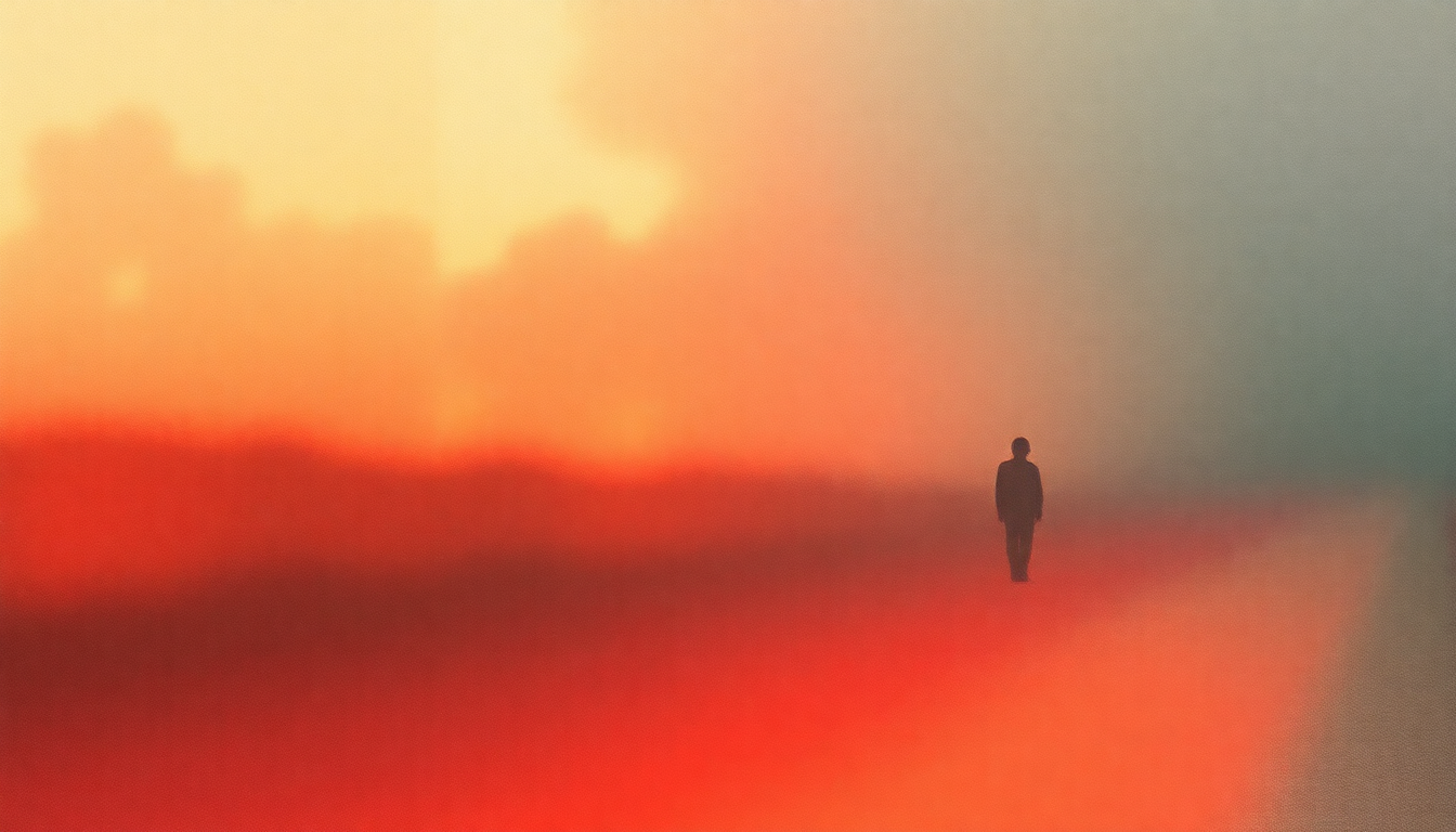 Fan-driven abstract illustration evoking the emotional arc of I Drove All Night by Roy Orbison