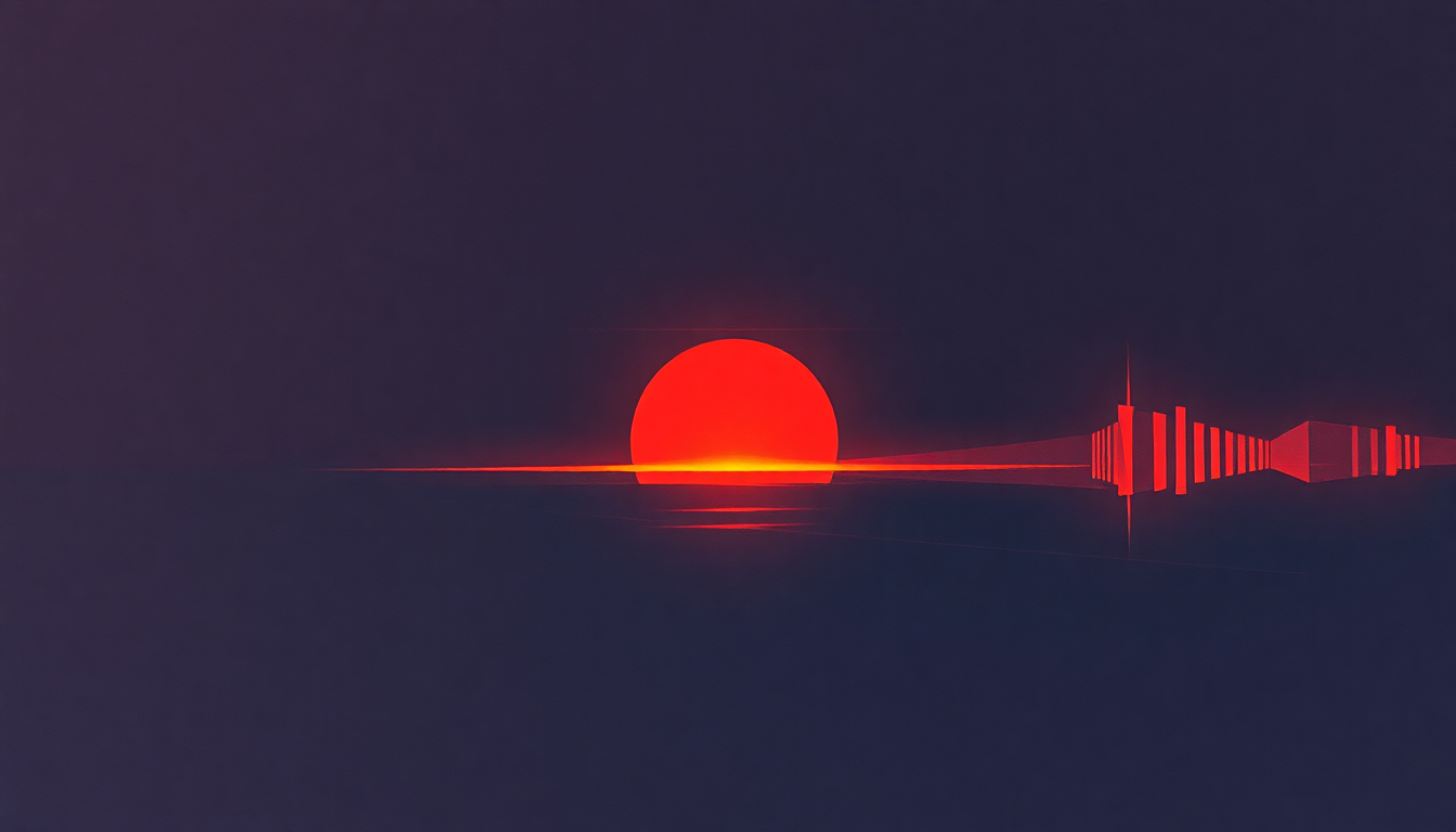 Fan-driven abstract illustration evoking the emotional arc of I'll Sleep When I'm Dead by Warren Zevon