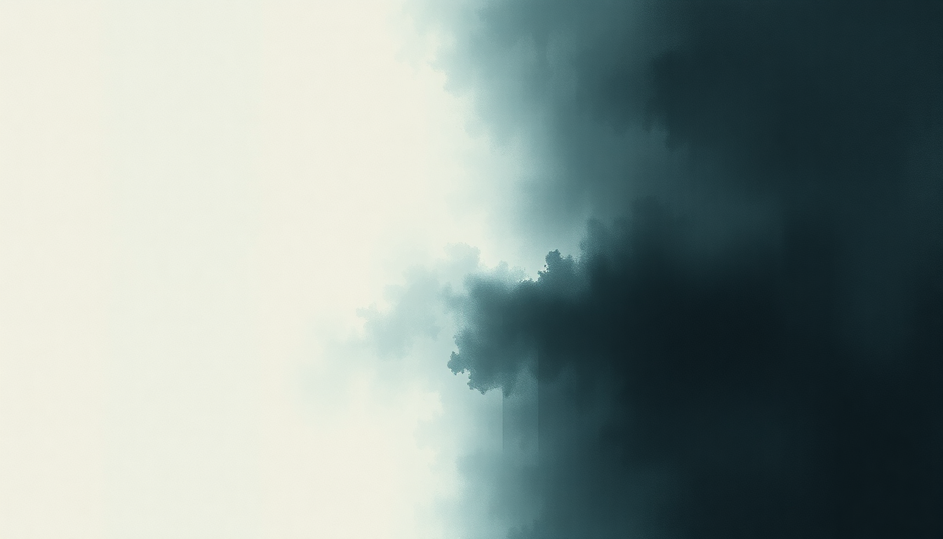 Fan-driven abstract illustration evoking the emotional arc of I Looked by Converge