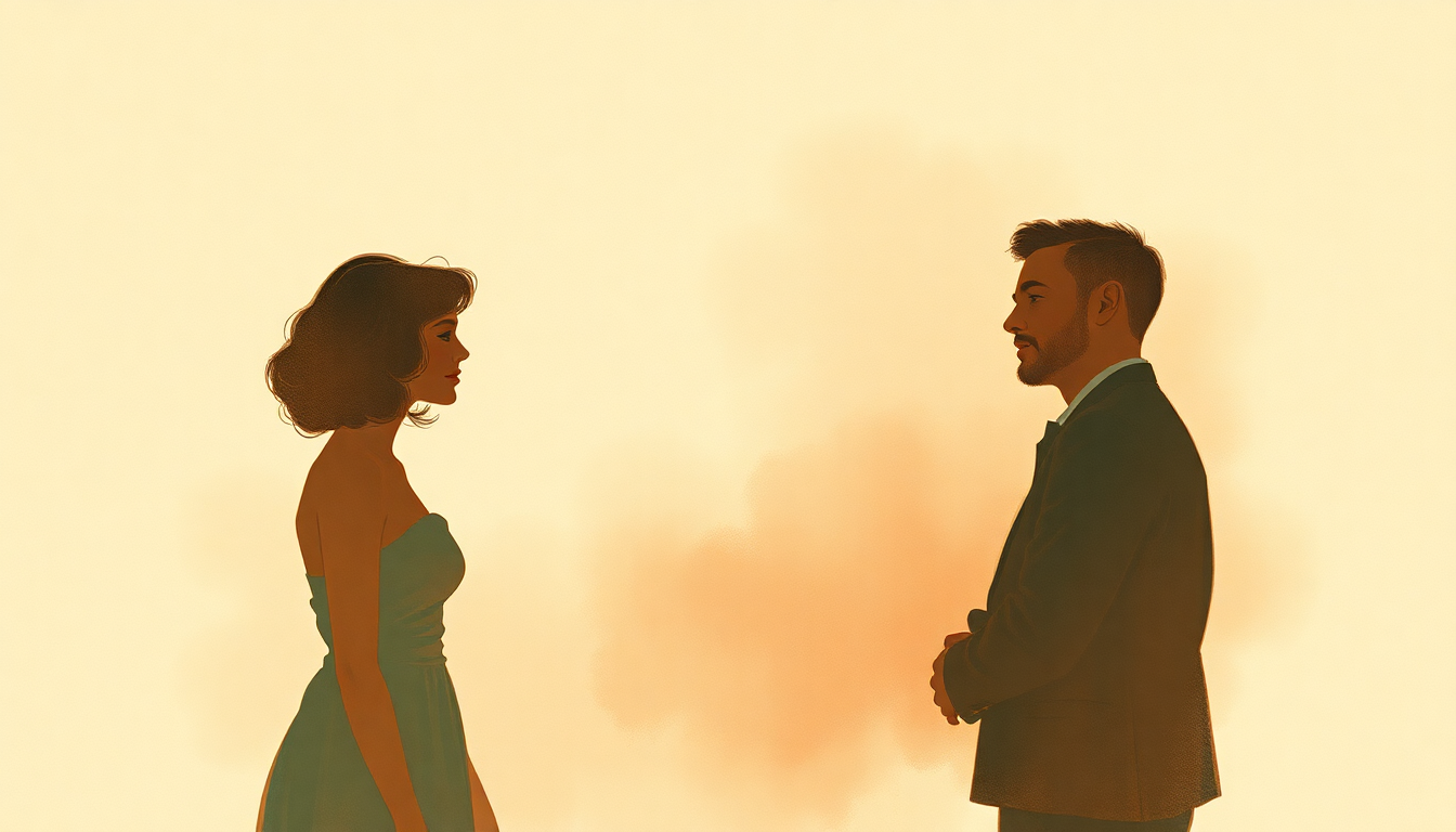 Fan-driven abstract illustration evoking the emotional arc of I Love You 1000 Times by The Platters