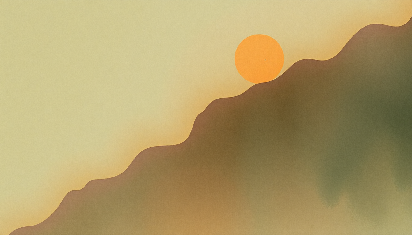 Fan-driven abstract illustration evoking the emotional arc of I'm Jim Morrison, I'm Dead by Mogwai