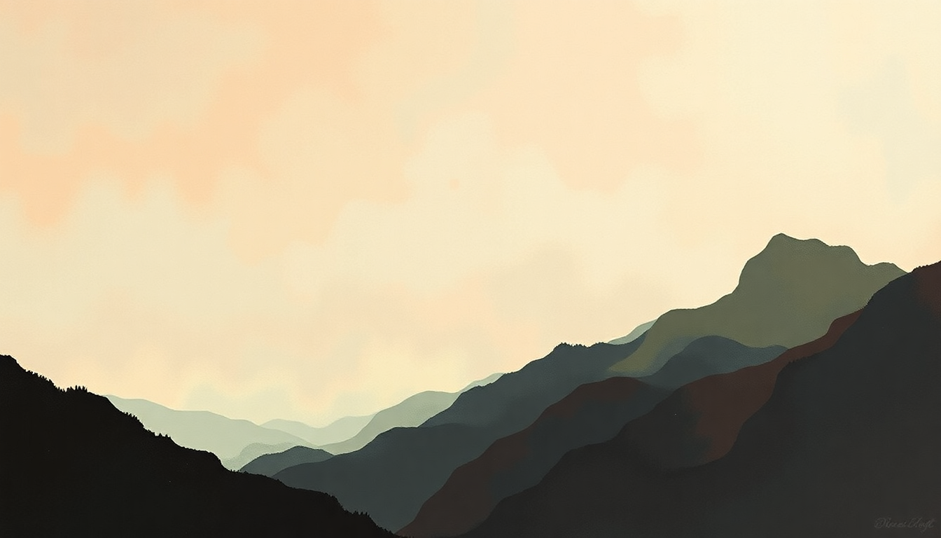 Fan-driven abstract illustration evoking the emotional arc of I Never Asked to Be Your Mountain by Tim Buckley