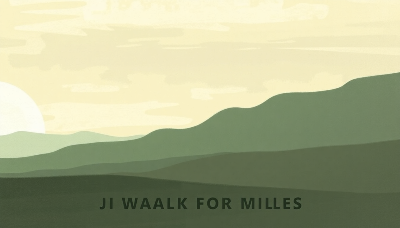 Fan-driven abstract illustration evoking the emotional arc of I Walk for Miles by Dinosaur Jr