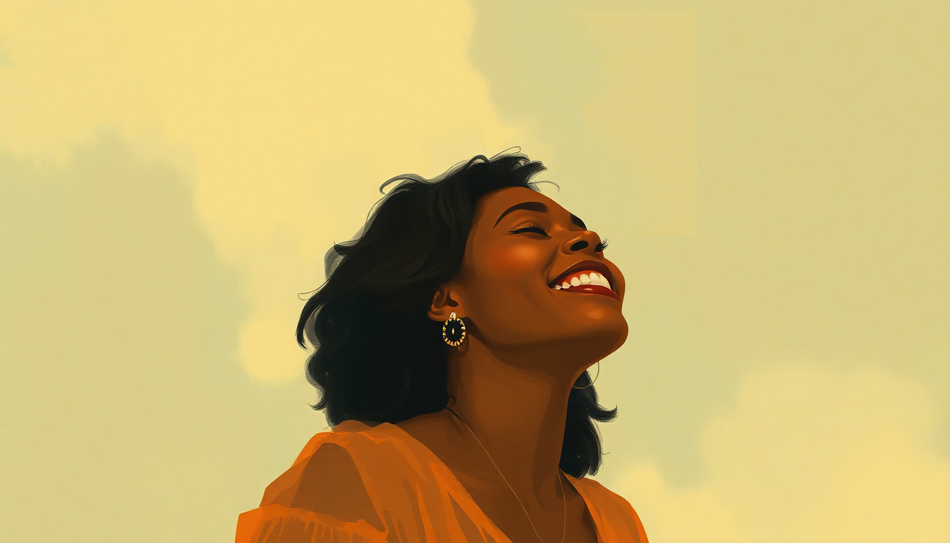 Fan-driven abstract illustration evoking the emotional arc of I Wanna Thank Ya by Angie Stone