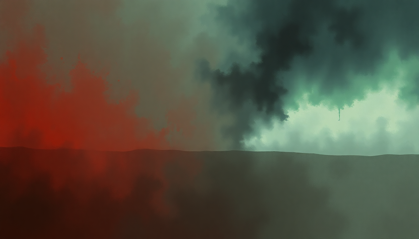 Fan-driven abstract illustration evoking the emotional arc of I Was a Prisoner in Your Skull by Swans