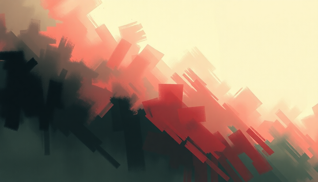 Fan-driven abstract illustration evoking the emotional arc of Icky Thump by The White Stripes