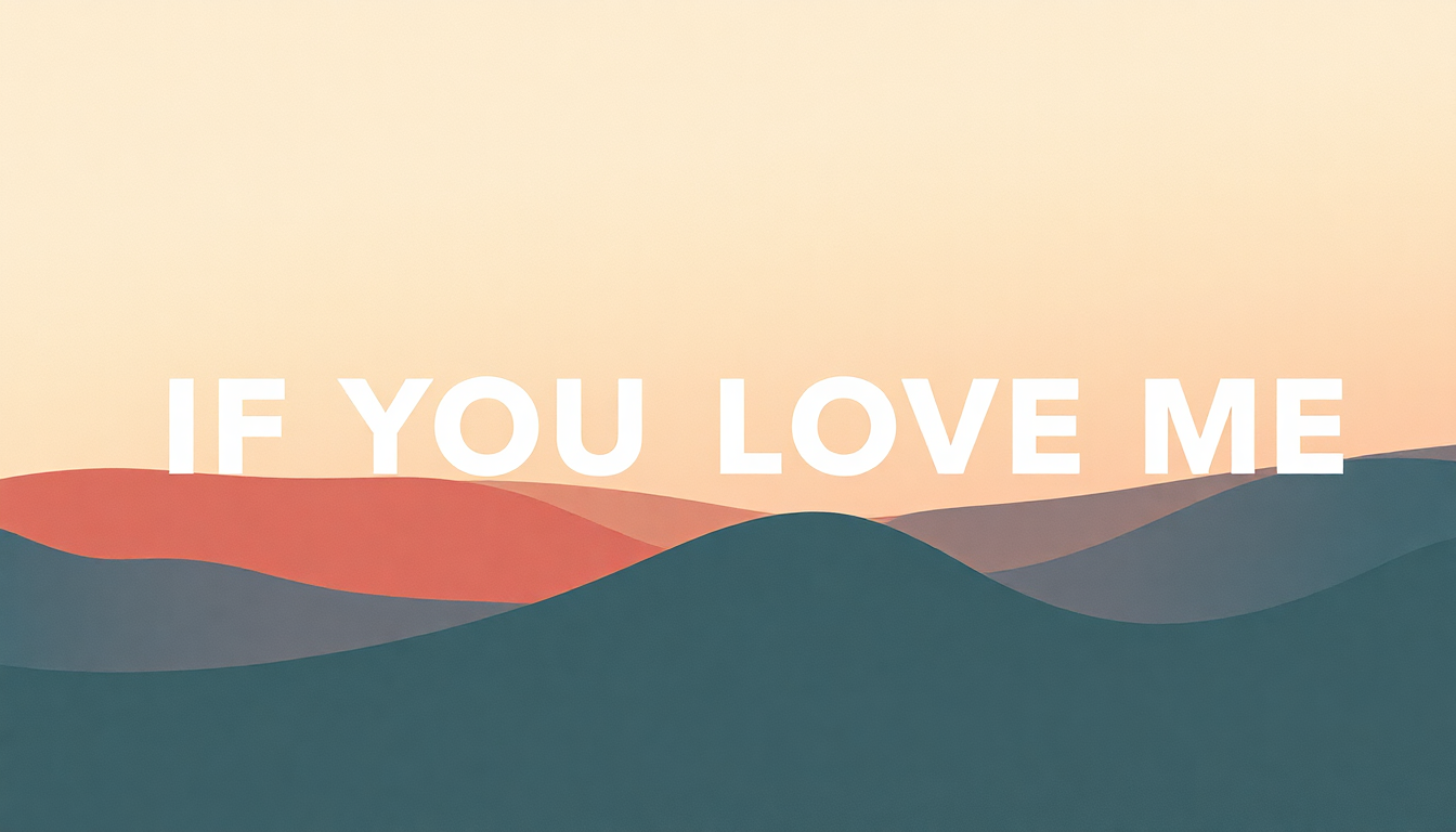 Fan-driven abstract illustration evoking the emotional arc of If You Love Me by Lizzo