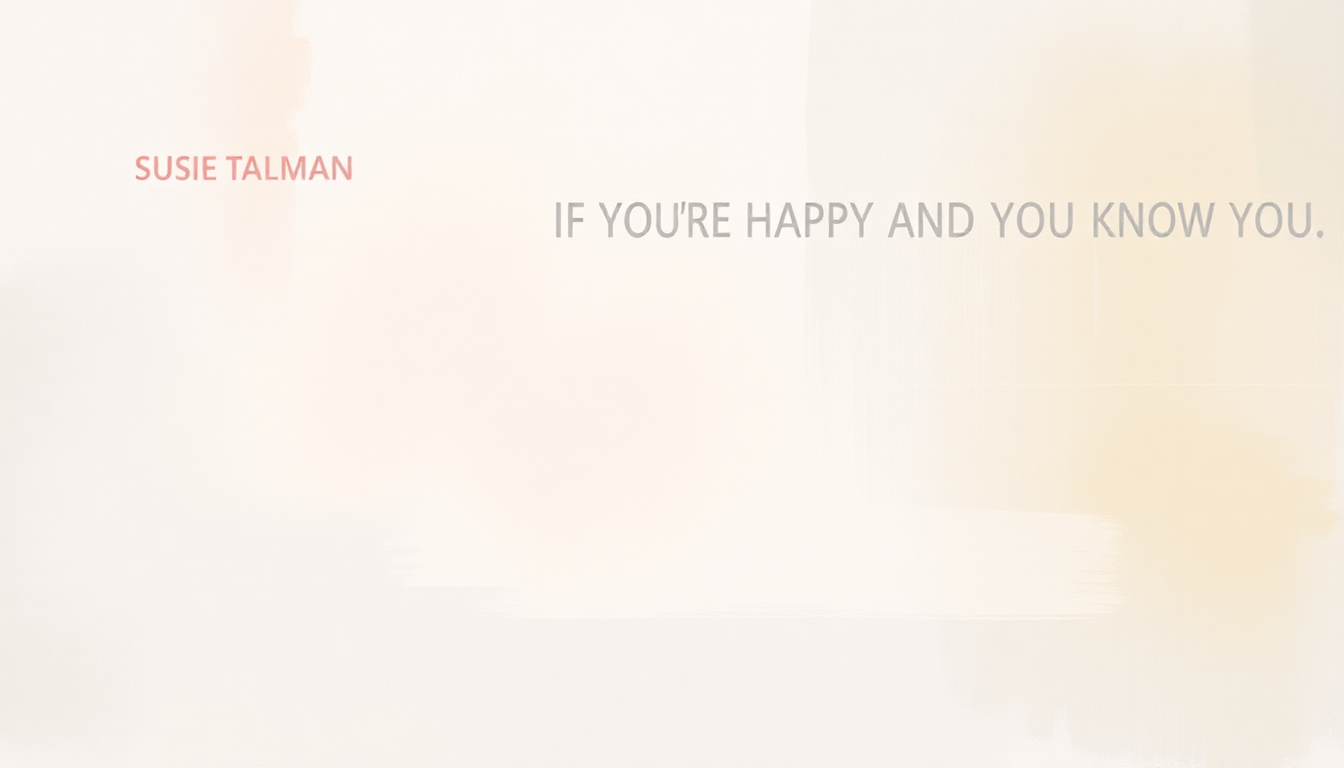 Fan-driven abstract illustration evoking the emotional arc of If You're Happy and You Know It by Susie Tallman